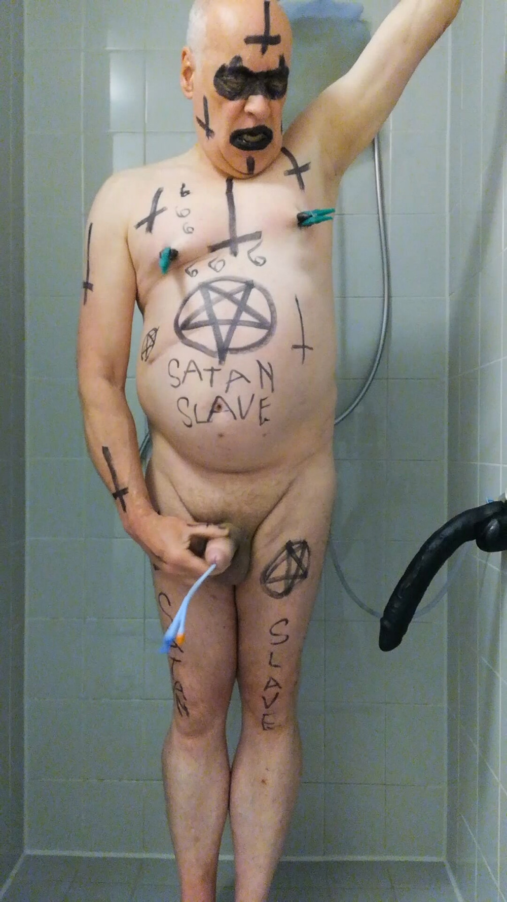 Satan slave takes a Satan enema on Satan's orders #26