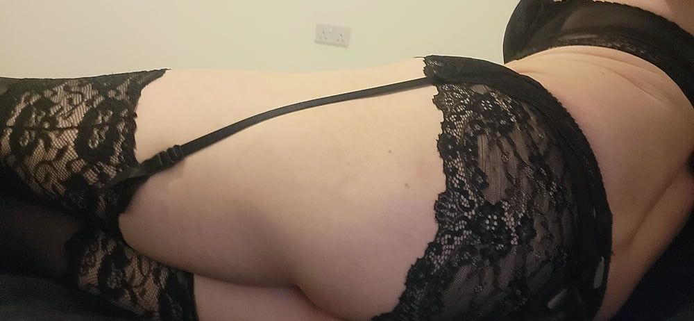 black stockings and lingerie 