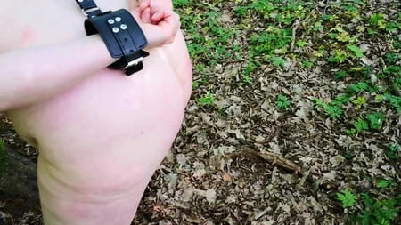 bondage and whipping in woods         