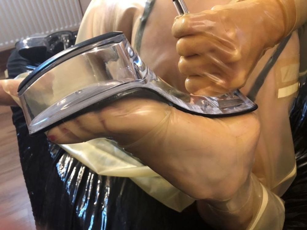 Transparent Latex Masturbation #20