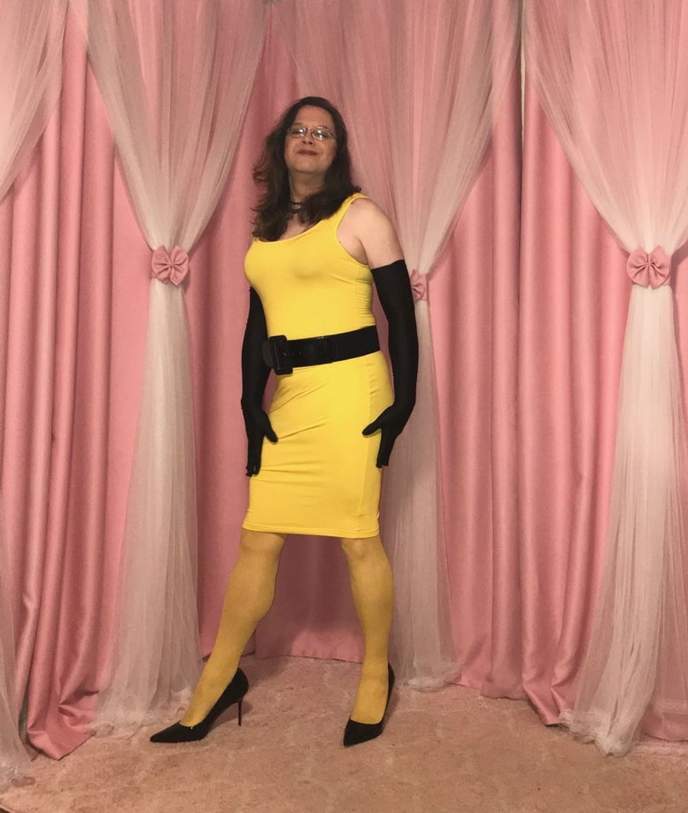 Joanie - Yellow Pencil Dress #24