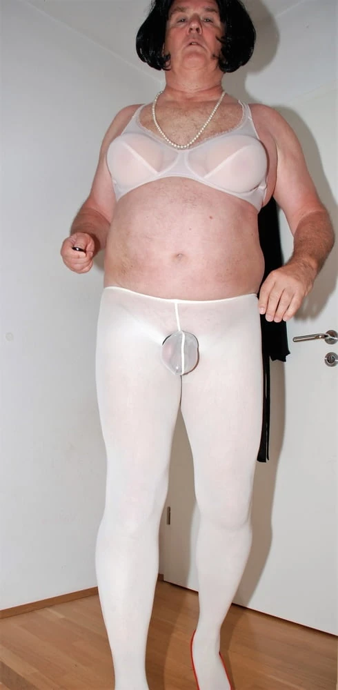 white pantyhose and Bra 90e #6