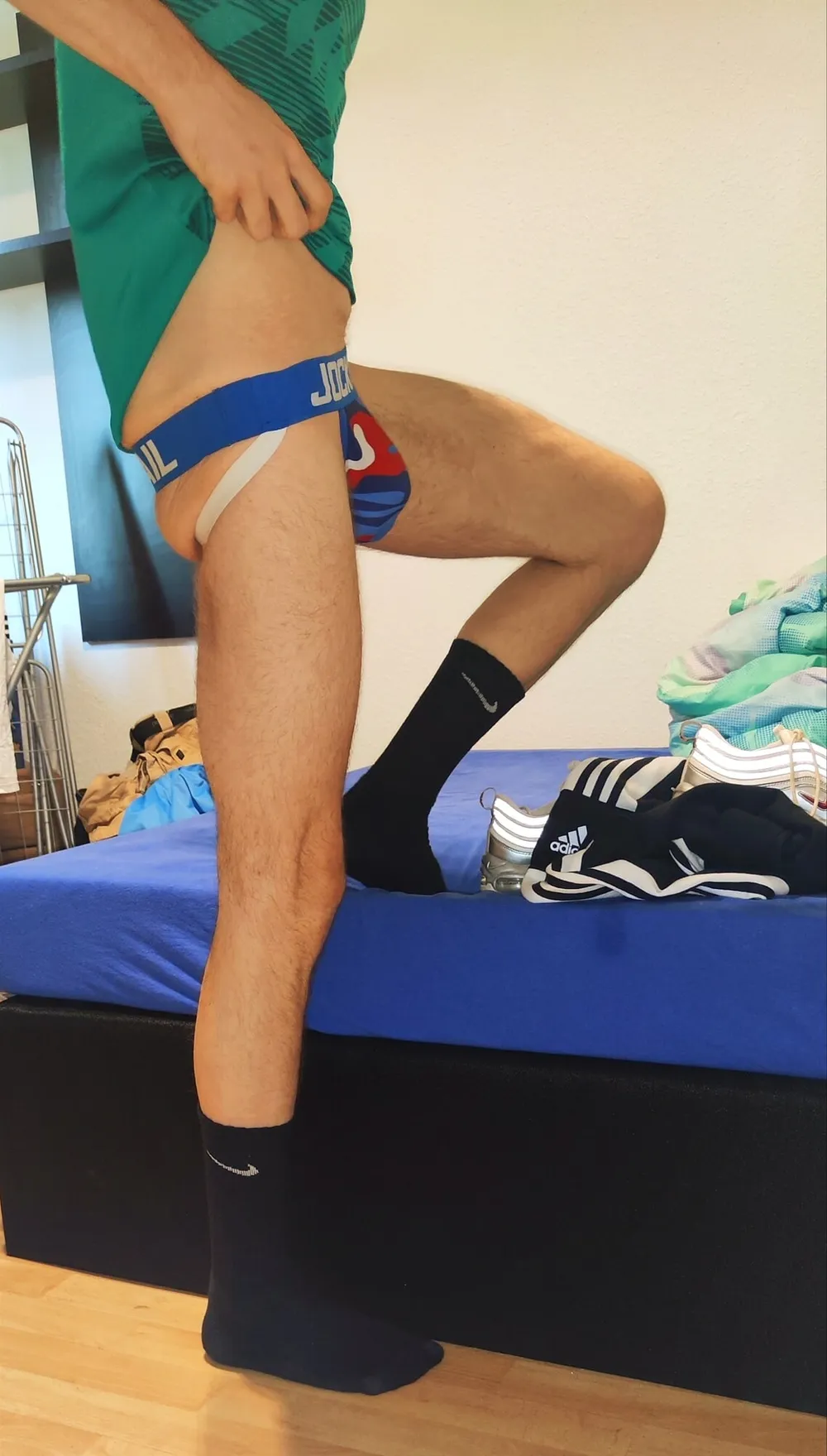 (GER) SubBoy in black Nike CrewSocks &amp; white AirMax97 &amp; Jock #26