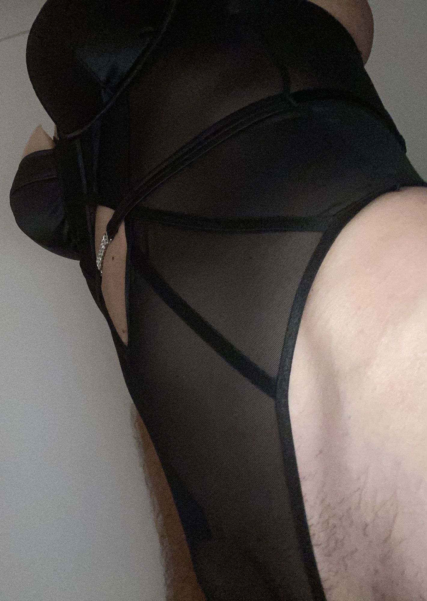 New black lingerie try on #13
