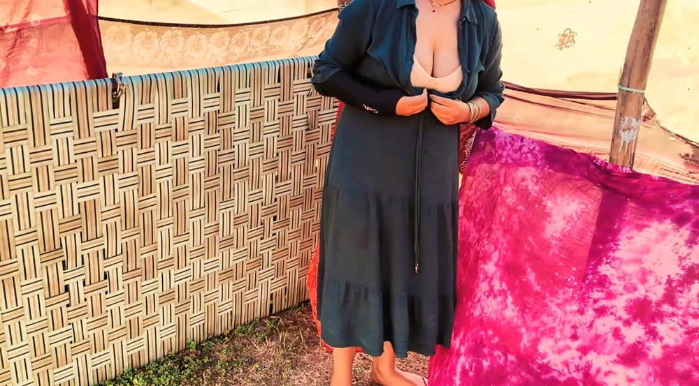 Indian Aunty Fucked Hard by His Friend in Jungle Outdoor Hin #45