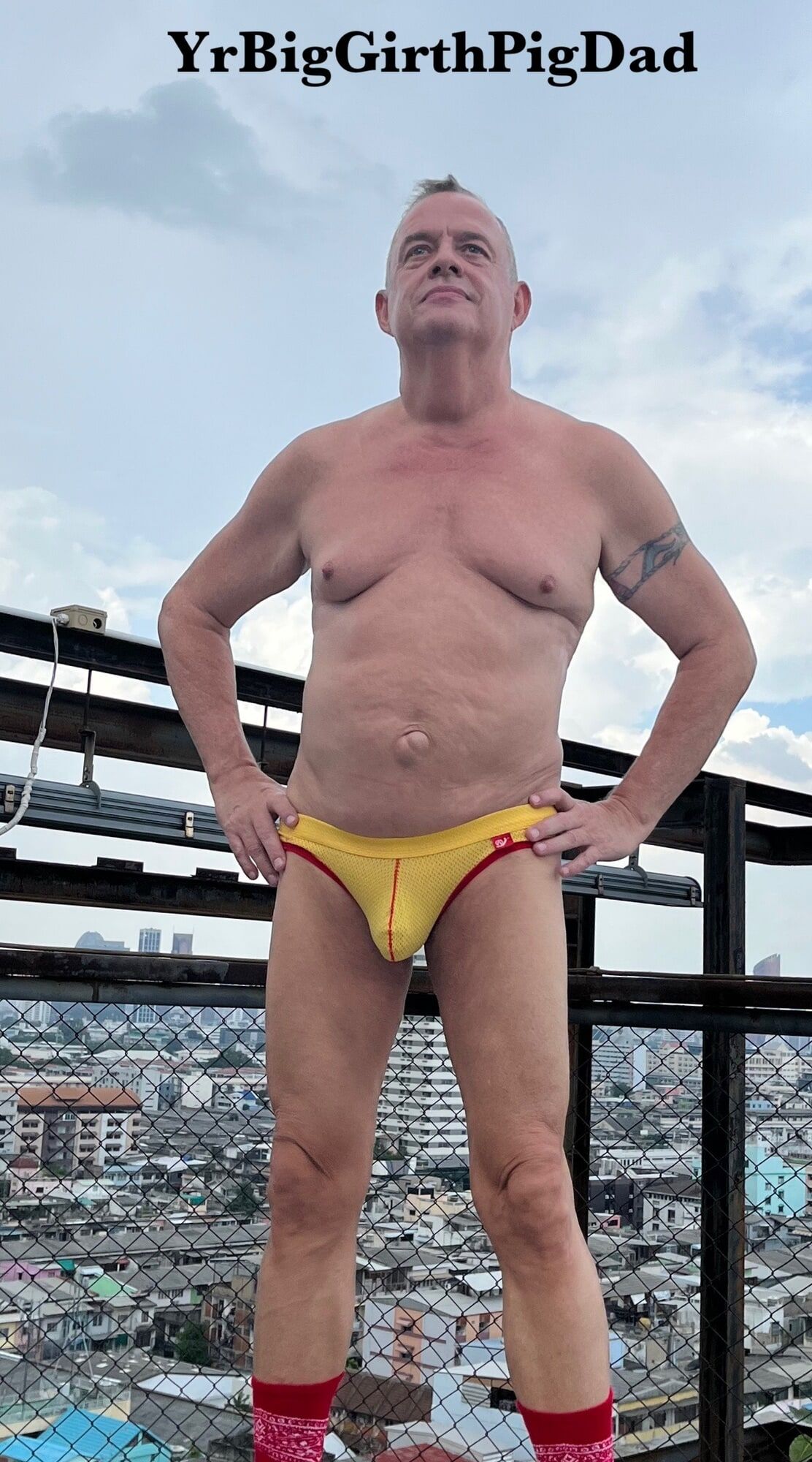 New Jockstrap collection on the roof of my condo. #6