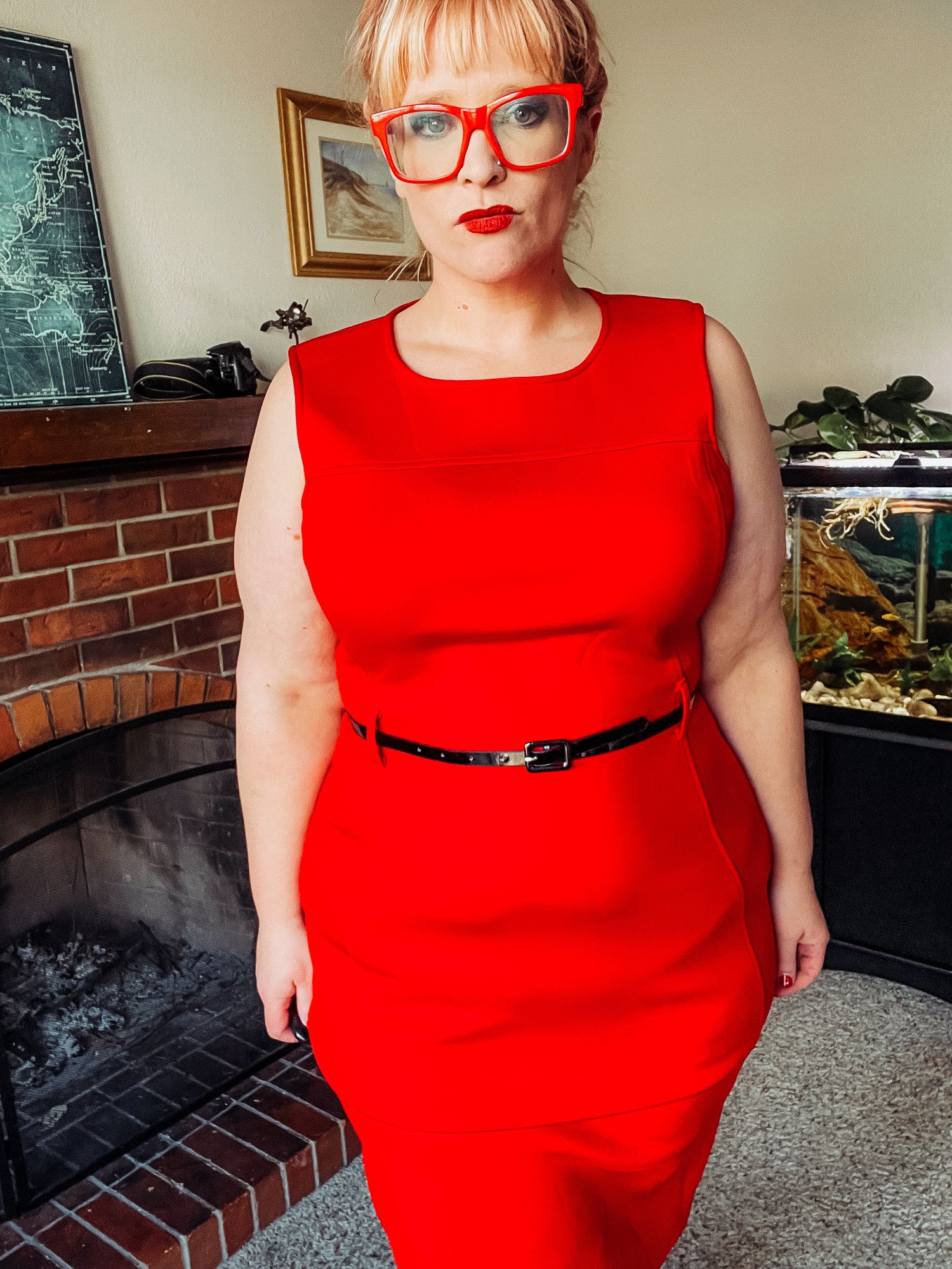 Red Dress and heels on your favorite BBW #3