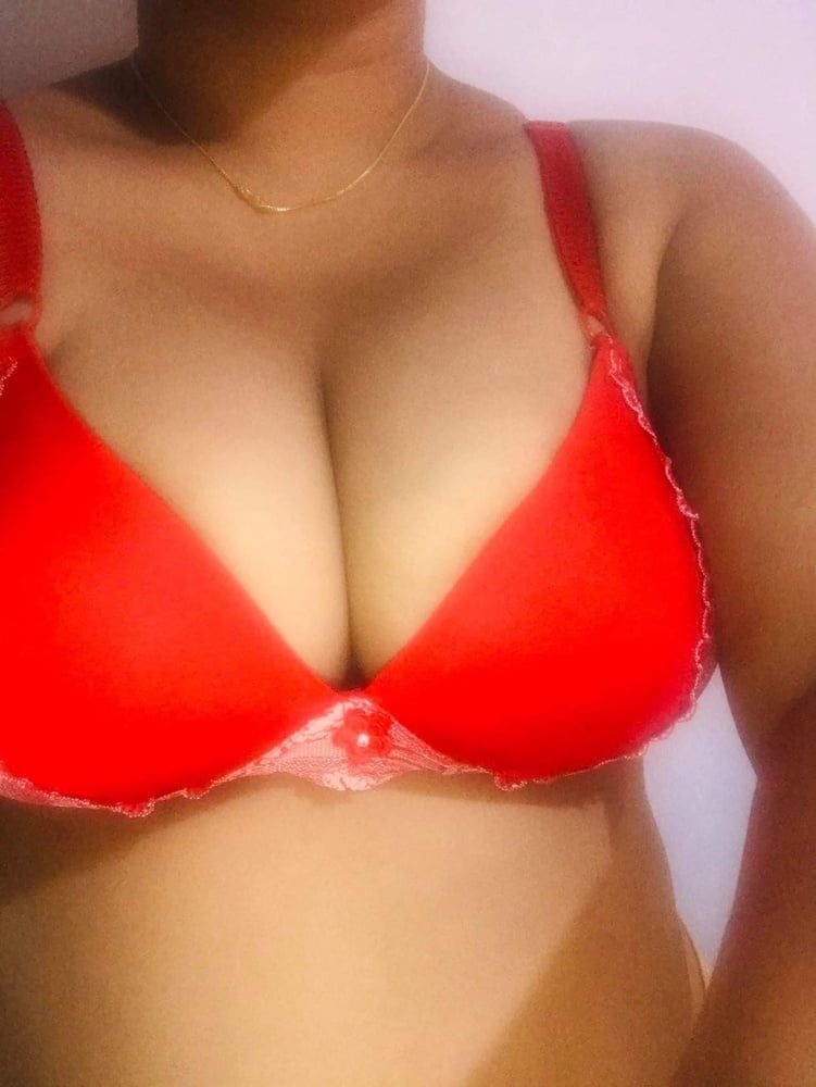  Sri Lankan Red Big Bra with big tits #4
