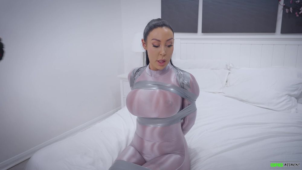 Mila - Catsuit Bondage Session Bound and Gagged #2