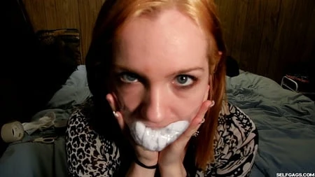 self gagged college student gets bondage selfgags         