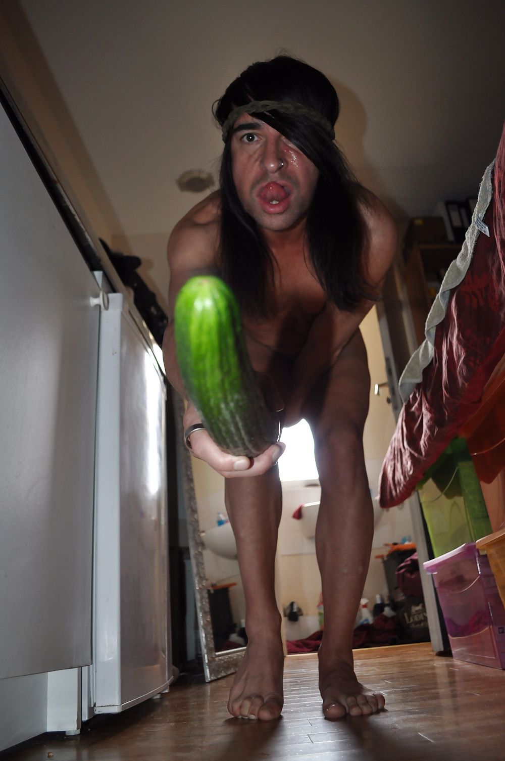 Tygra gets off with two huge cucumbers #40