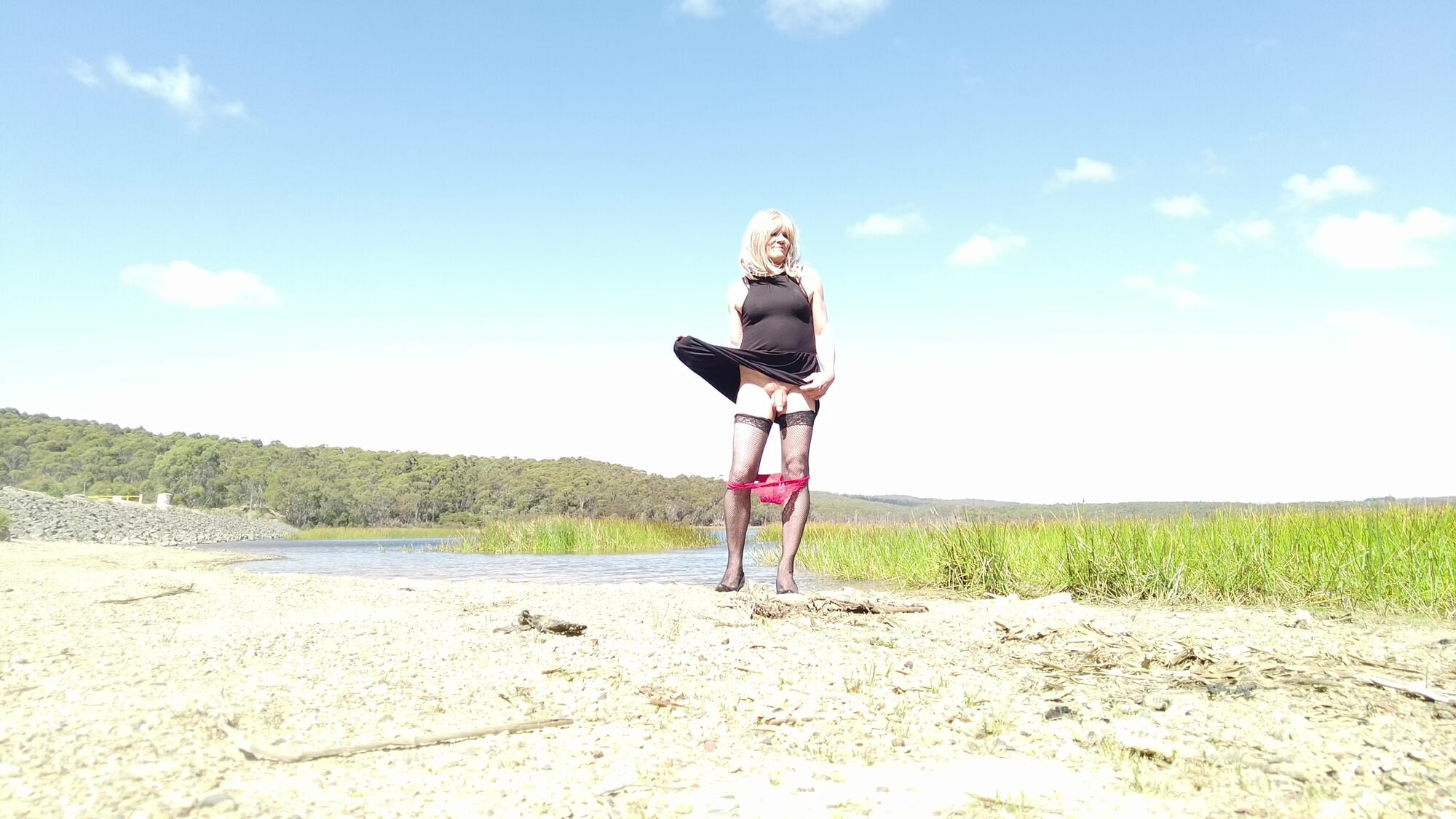 Crossdress Roadtrip - Lakeside Pantie drop #8