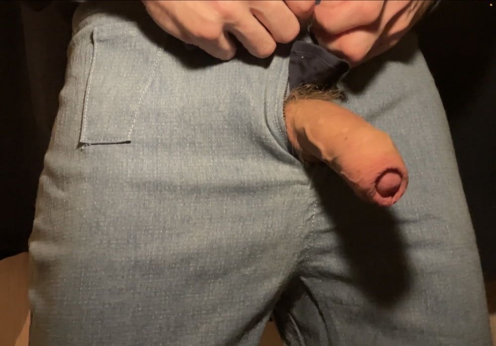 Soft &amp; semisoft thick uncut cock unzipped (Upcoming vidcap) #6