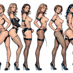 Line of woman