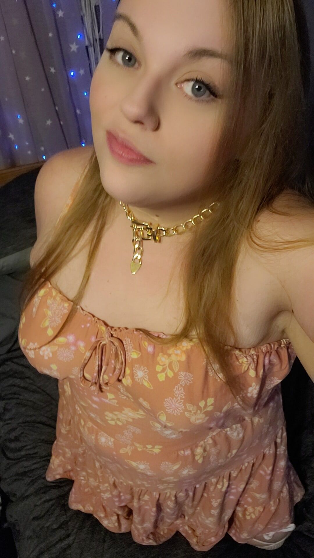 Cute bbw in dress and white fishnet knee highs #4