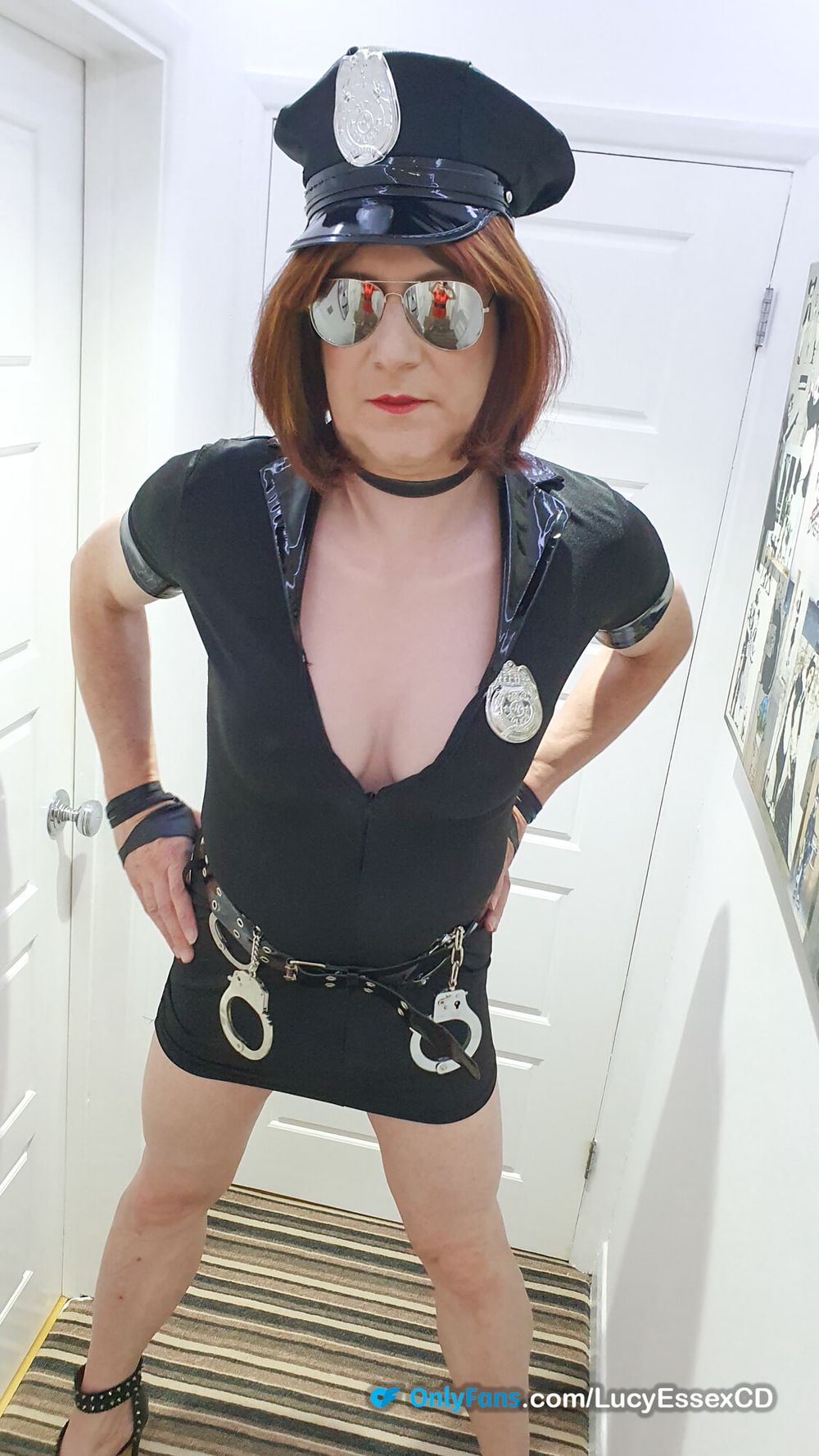 Big cock TGirl police officer Lucy Essex CD #8