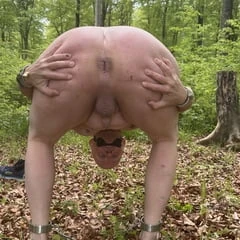 Fag Christoph Straubinger naked in the forest