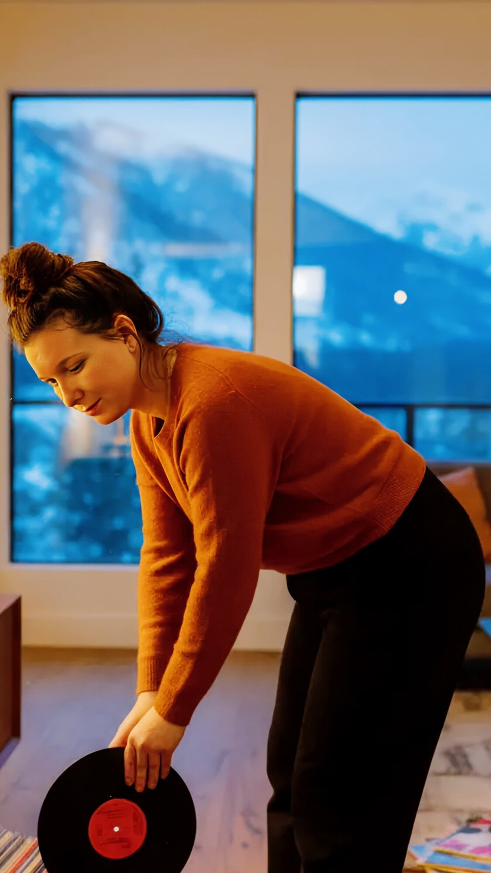 I posed in orange sweaters and nude for my 61f Arab mistress #6