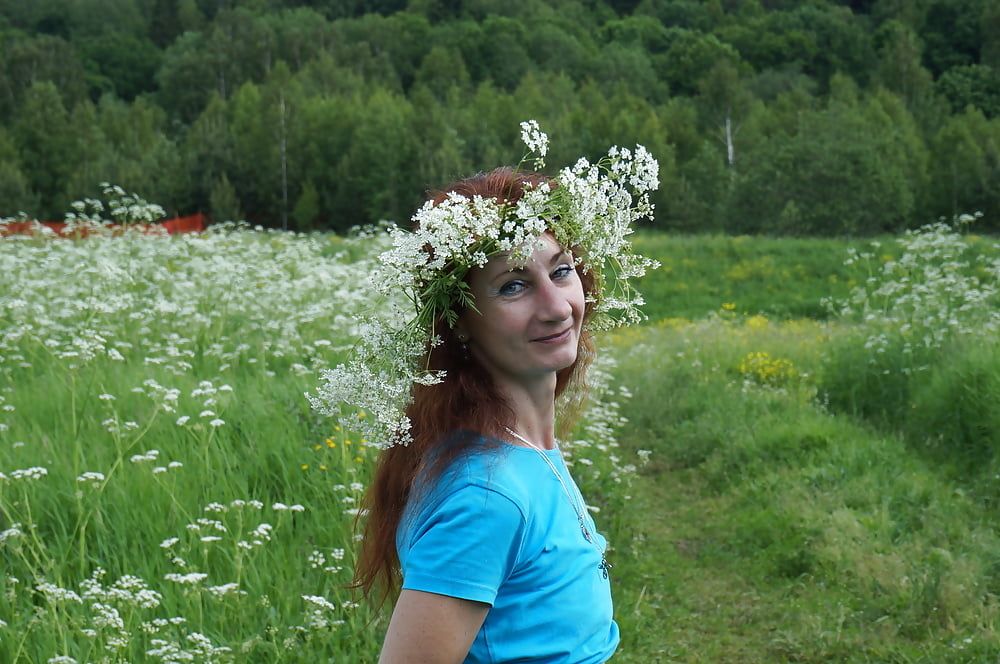 My Wife in White Flowers (near Moscow) #15