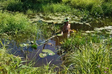 nude in lazy river         