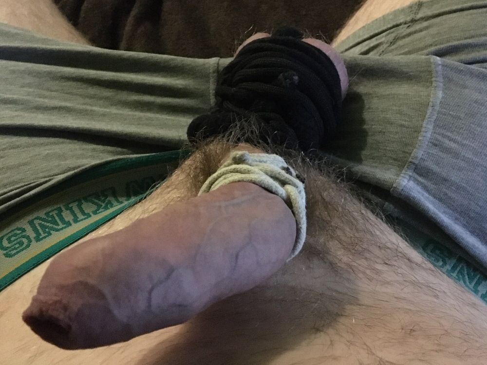 Hairy Dick And Cum Filled Balls Bound #17