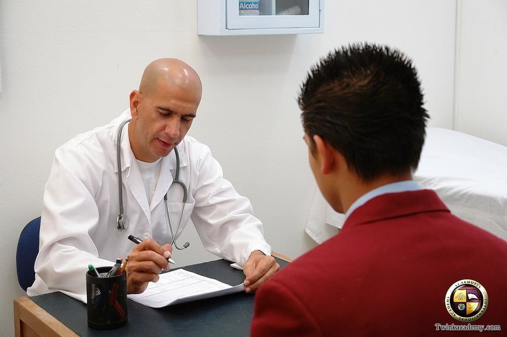 Smooth Latino boy Angelo has his physical exam