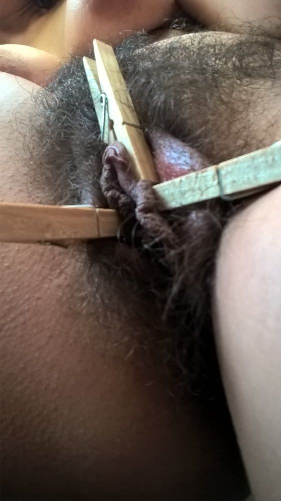 Hairy JoyTwoSex - Playing With Clothespins #12