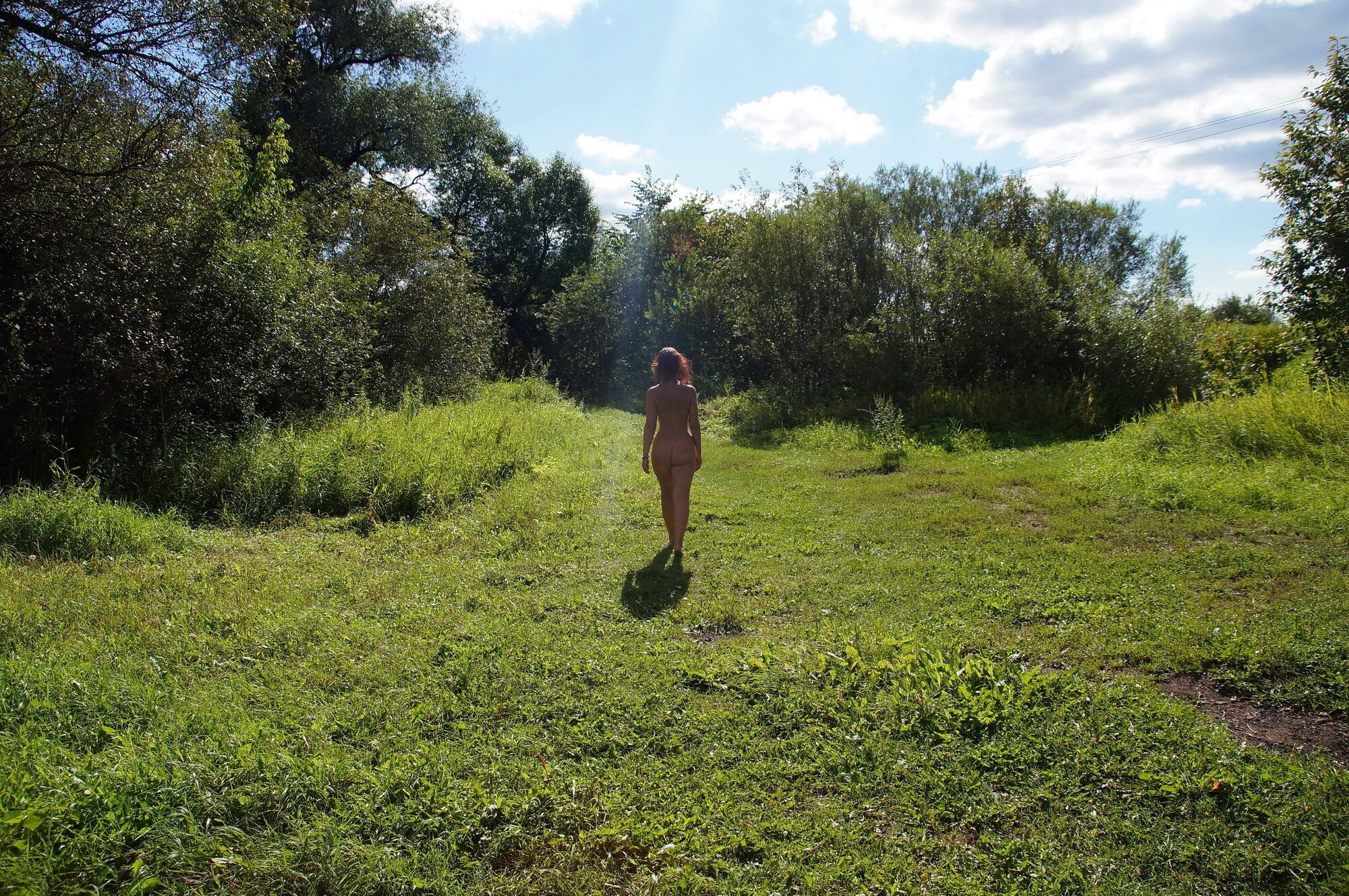 Nude on green grass #36
