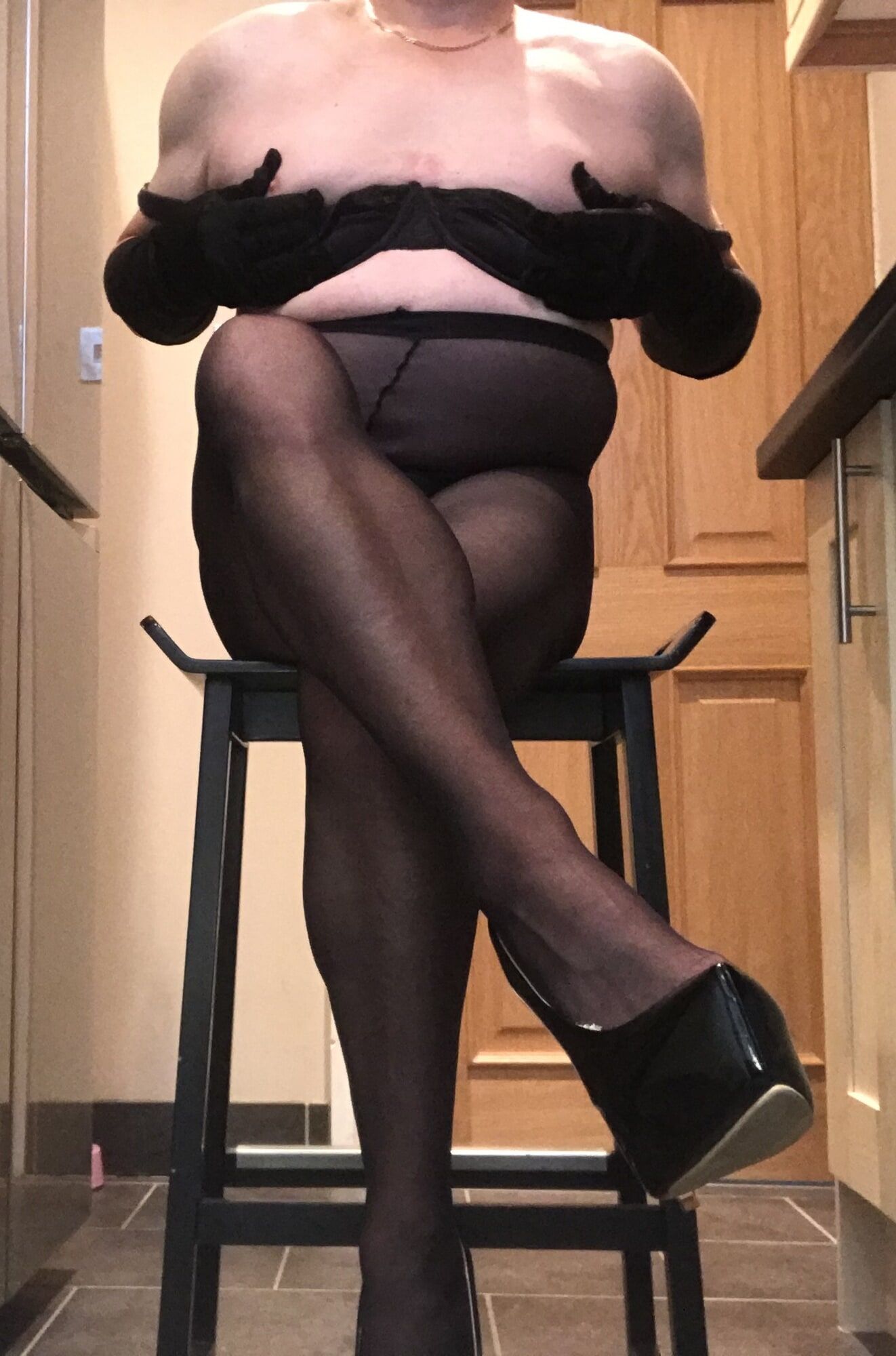 sexy slut in sheer black tights #17