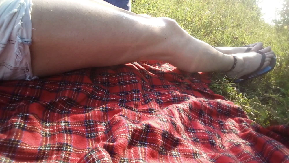At the lake in my shorts. #4