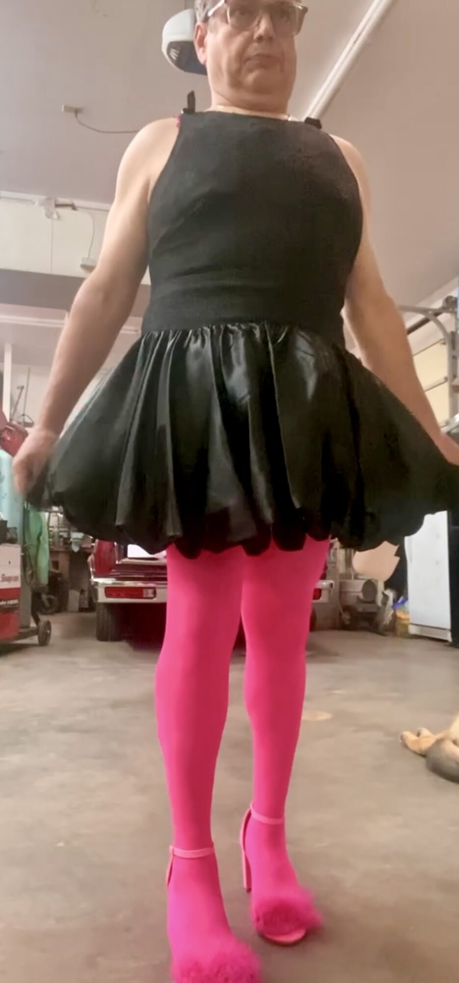 Black Dress and Pink Lingerie  #3
