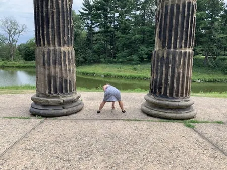 sexy bbw outdoors at the park         