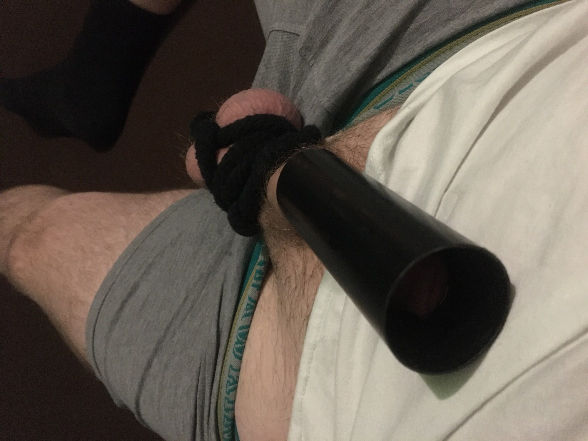 Bound Dick And Balls And Homemade Cocksleeve  #39