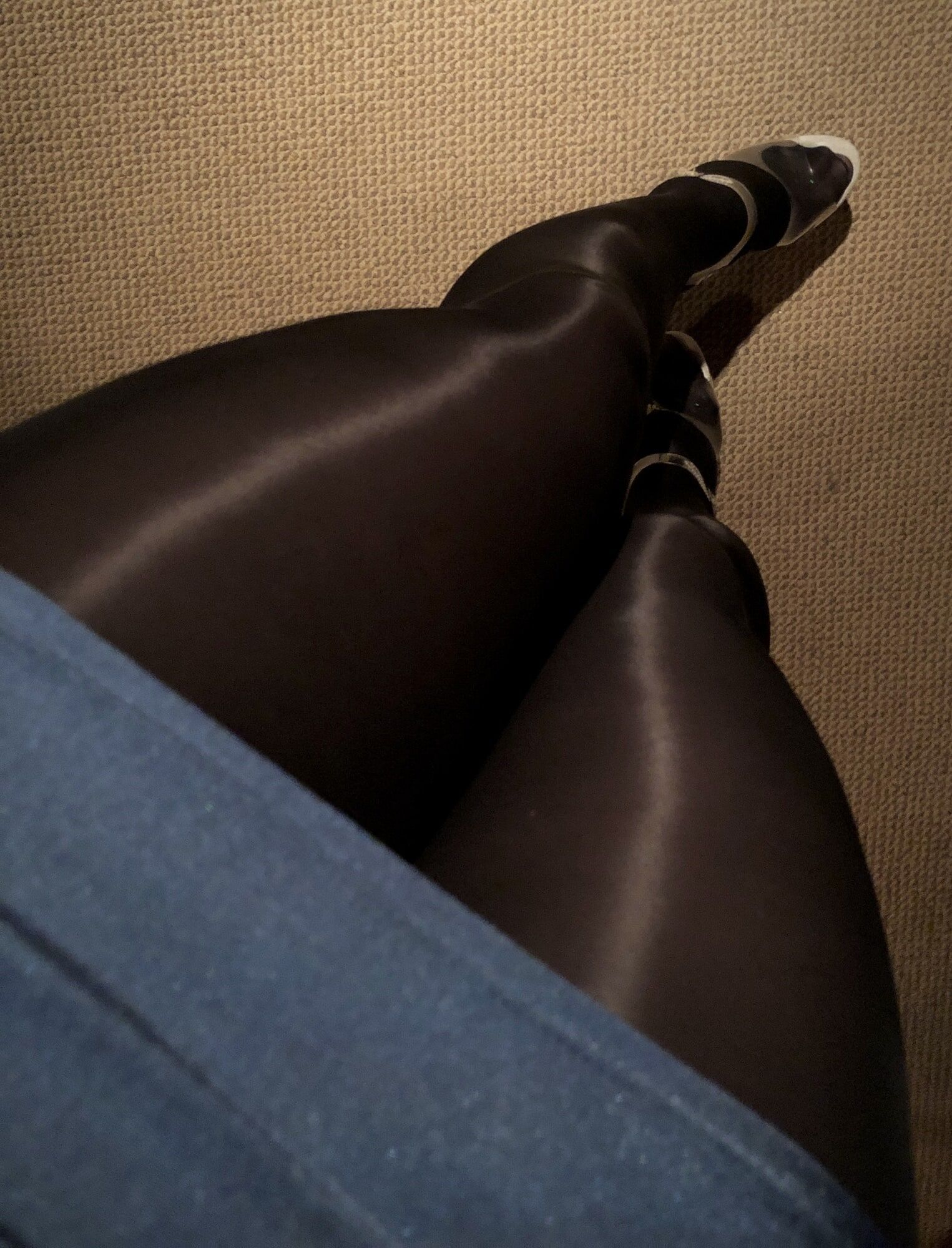 My legs on shiny pantyhose! #28