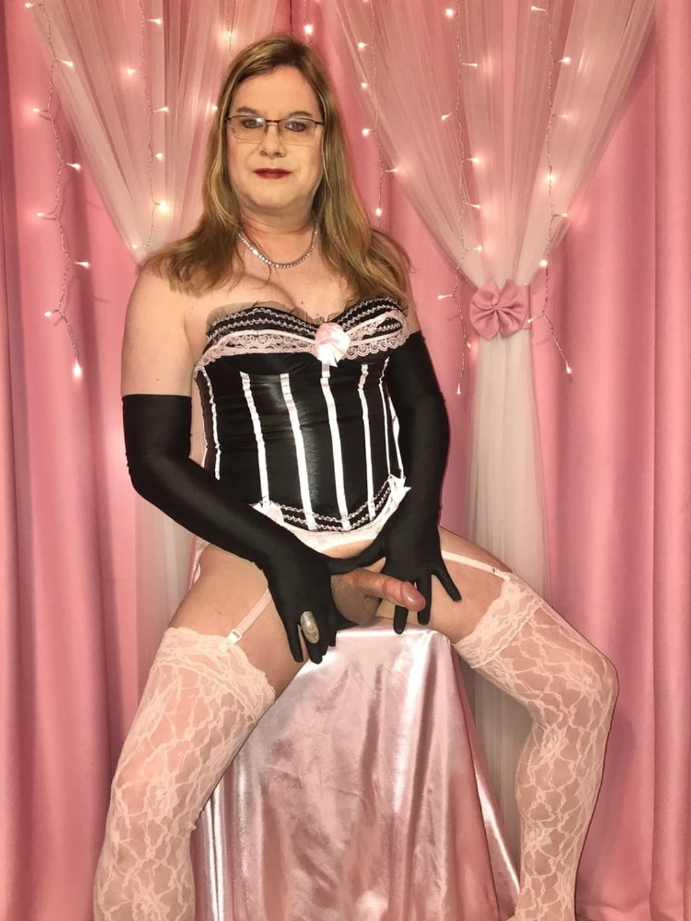 Joanie - Black and Pink Corset #6