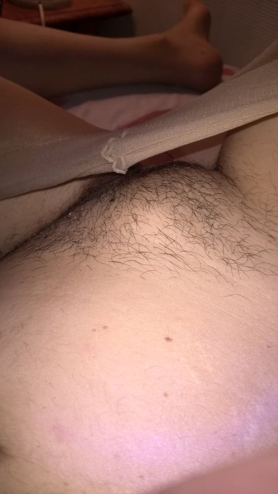 My beautiful hairy wife selfies in pantyhose #10