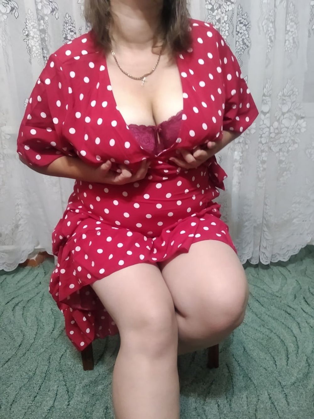 Milf in red dress ))) #11