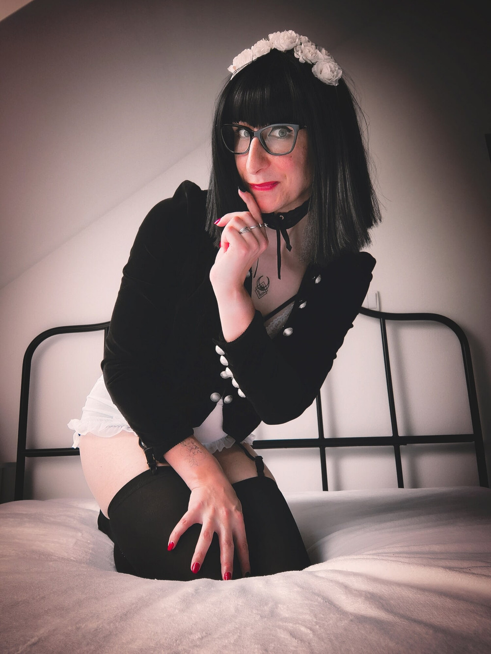 Shy cute trans brunette  #4
