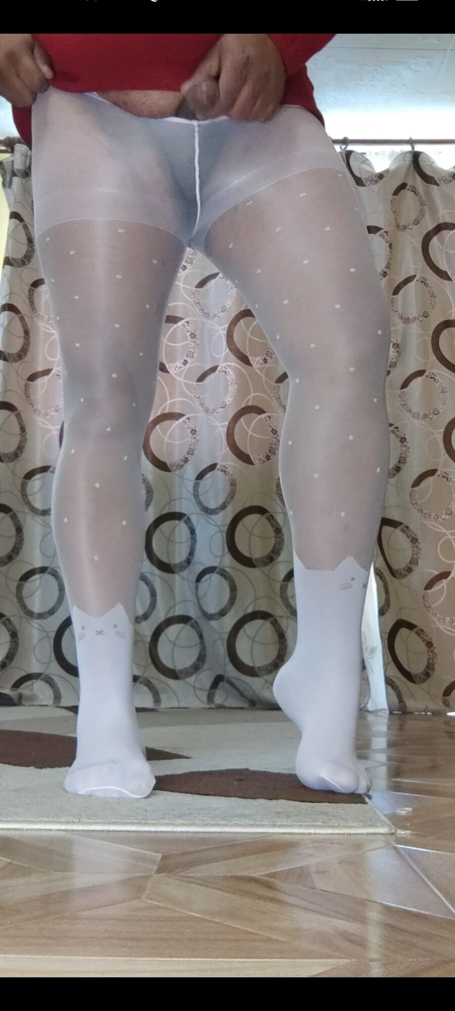 White pantyhose for teen #37