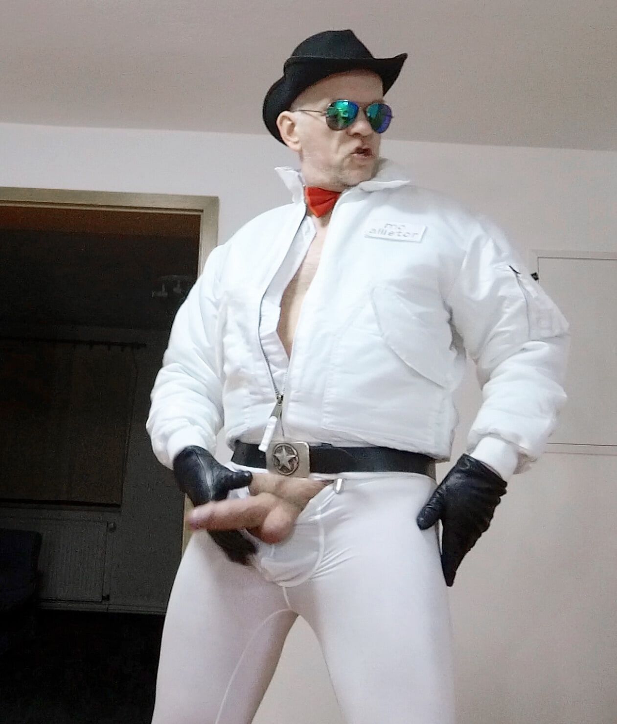 Fehér Lycra cowboy 2