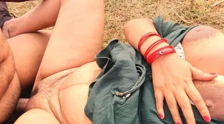 indian girlfriend fucked in jungle by his boyfriend outdoor         