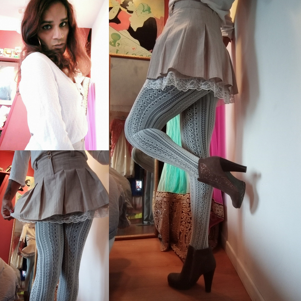 Sissy Femboy in lace stockings #2