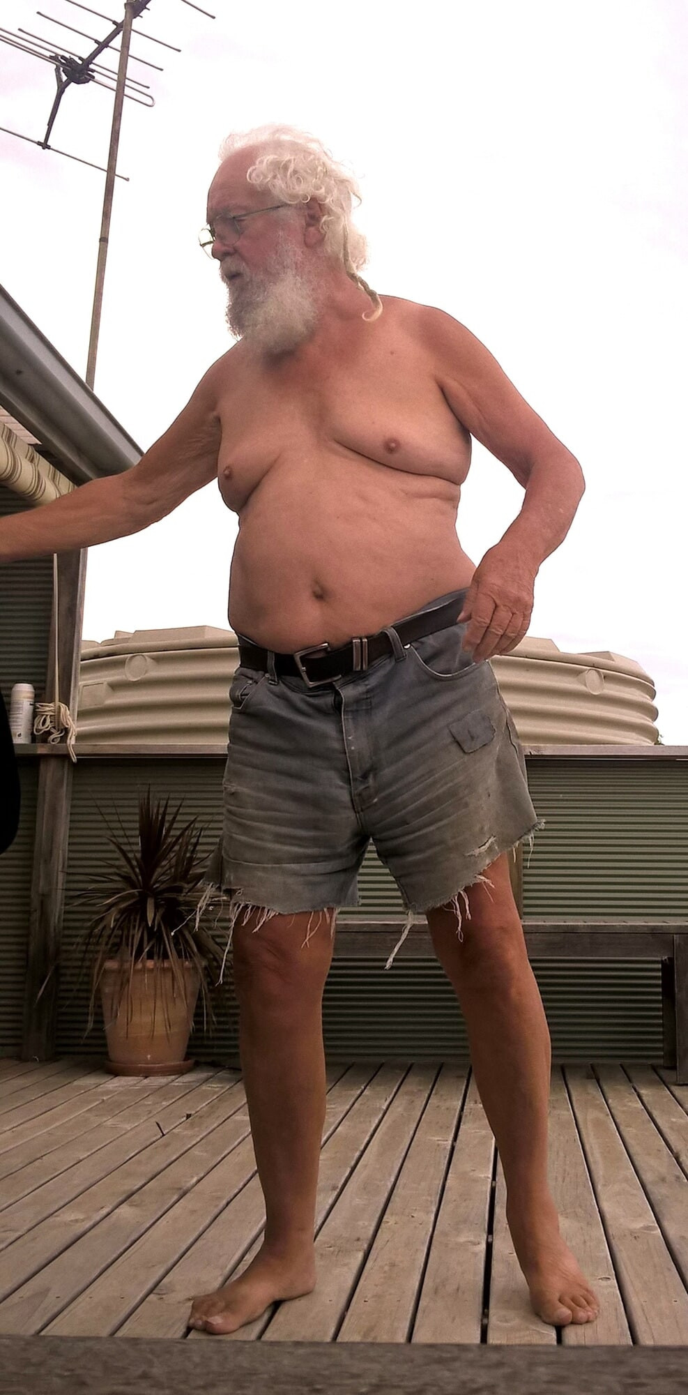 Grandpa forced to strip in public #3