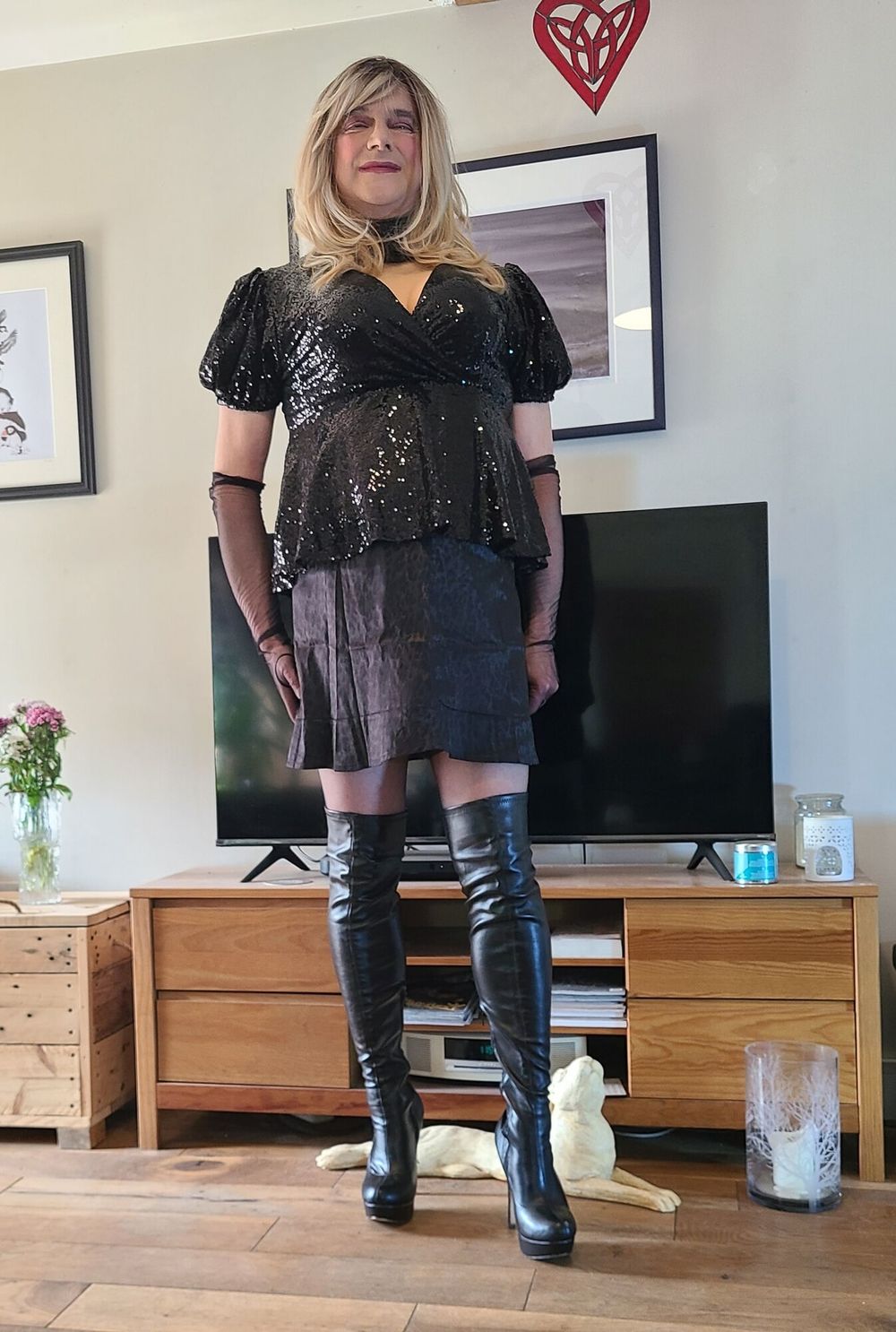 crossdresser in stockings and heels #31