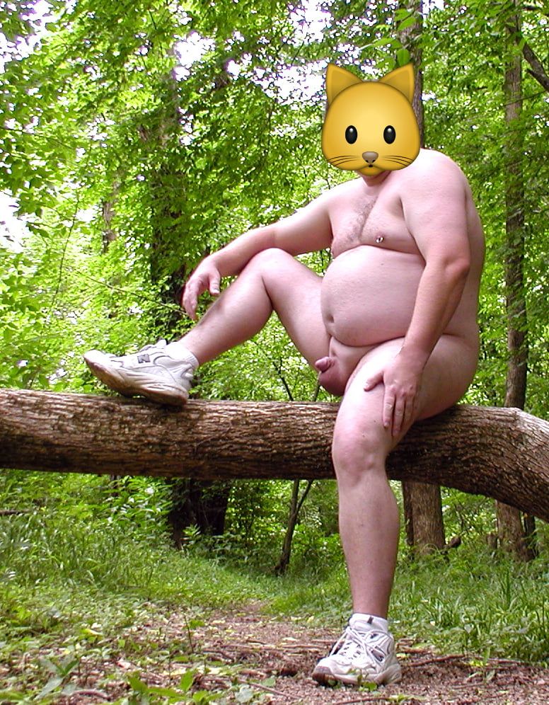 Chubby Guy Gets Naked In The Summer Woods #10