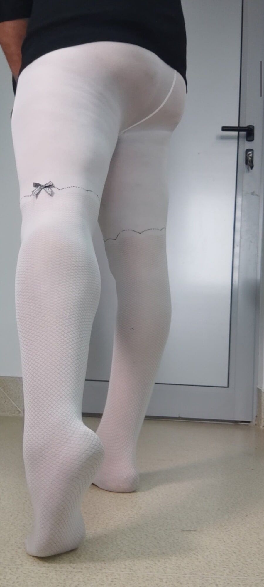 White pantyhose for teen is so sexy #24