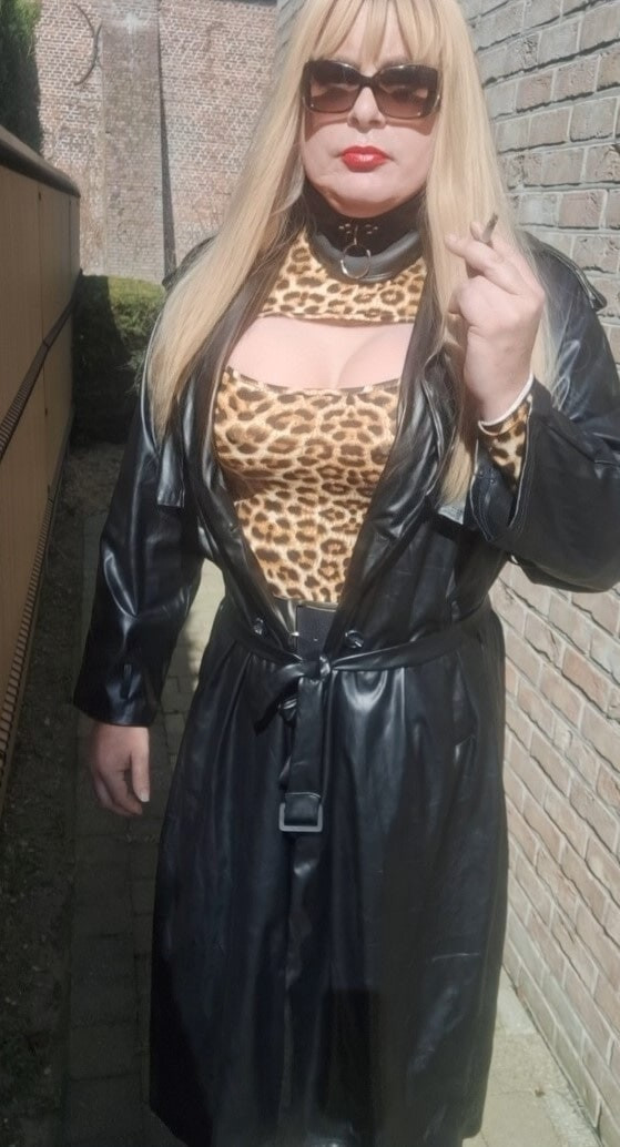 Smoking in black coat #18