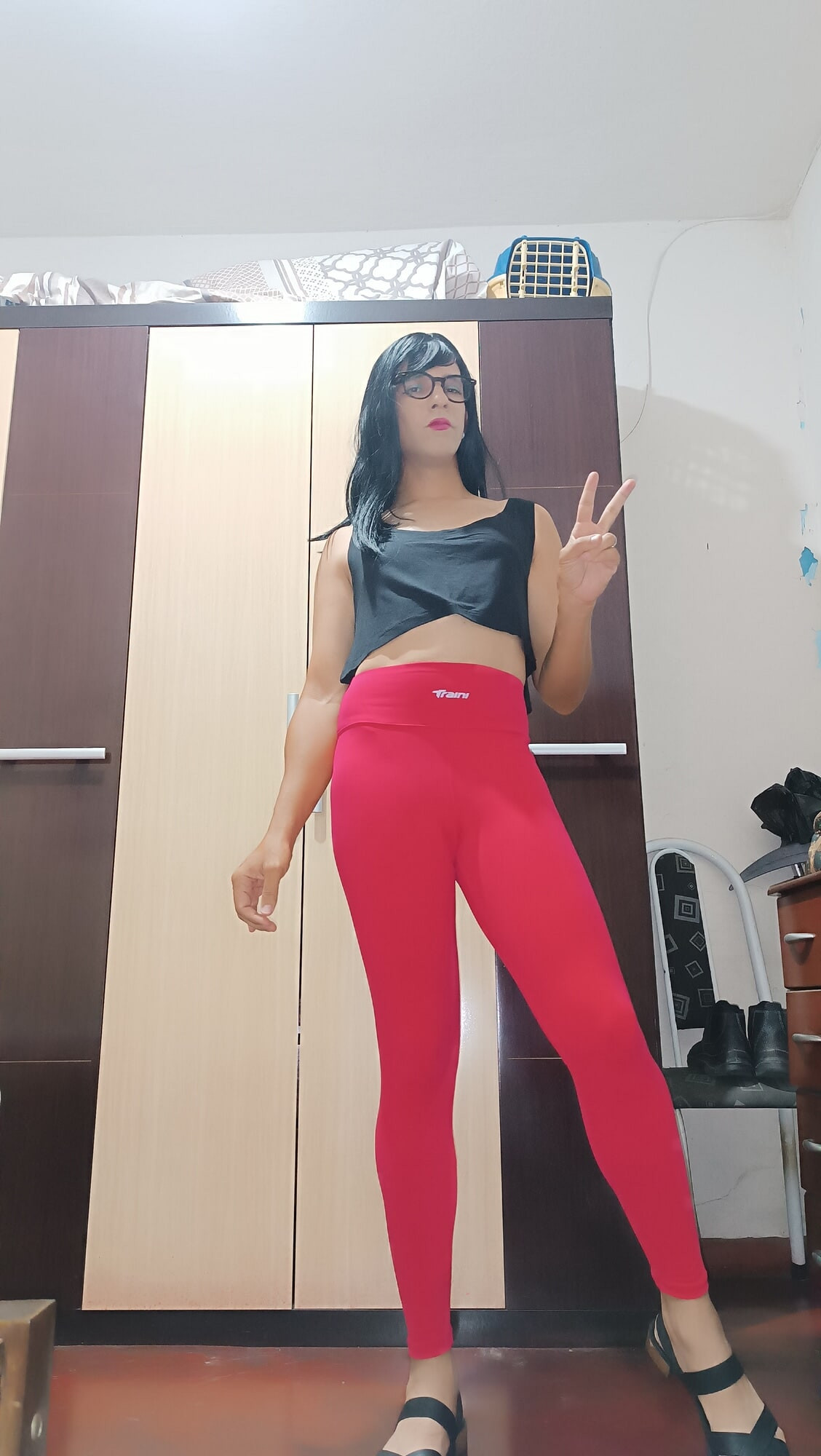 Sakura Nakamura Costume legs Red Gym #10