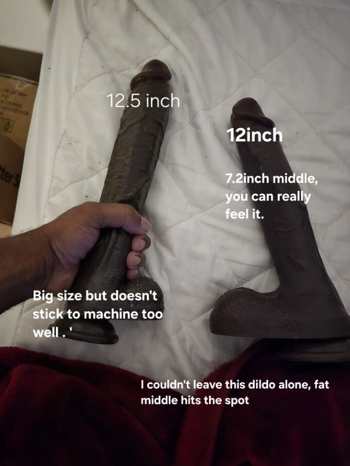 Οι 2 νέοι δονητές μου, 12.5in και 12in, τους δοκίμασα χθες το βράδυ