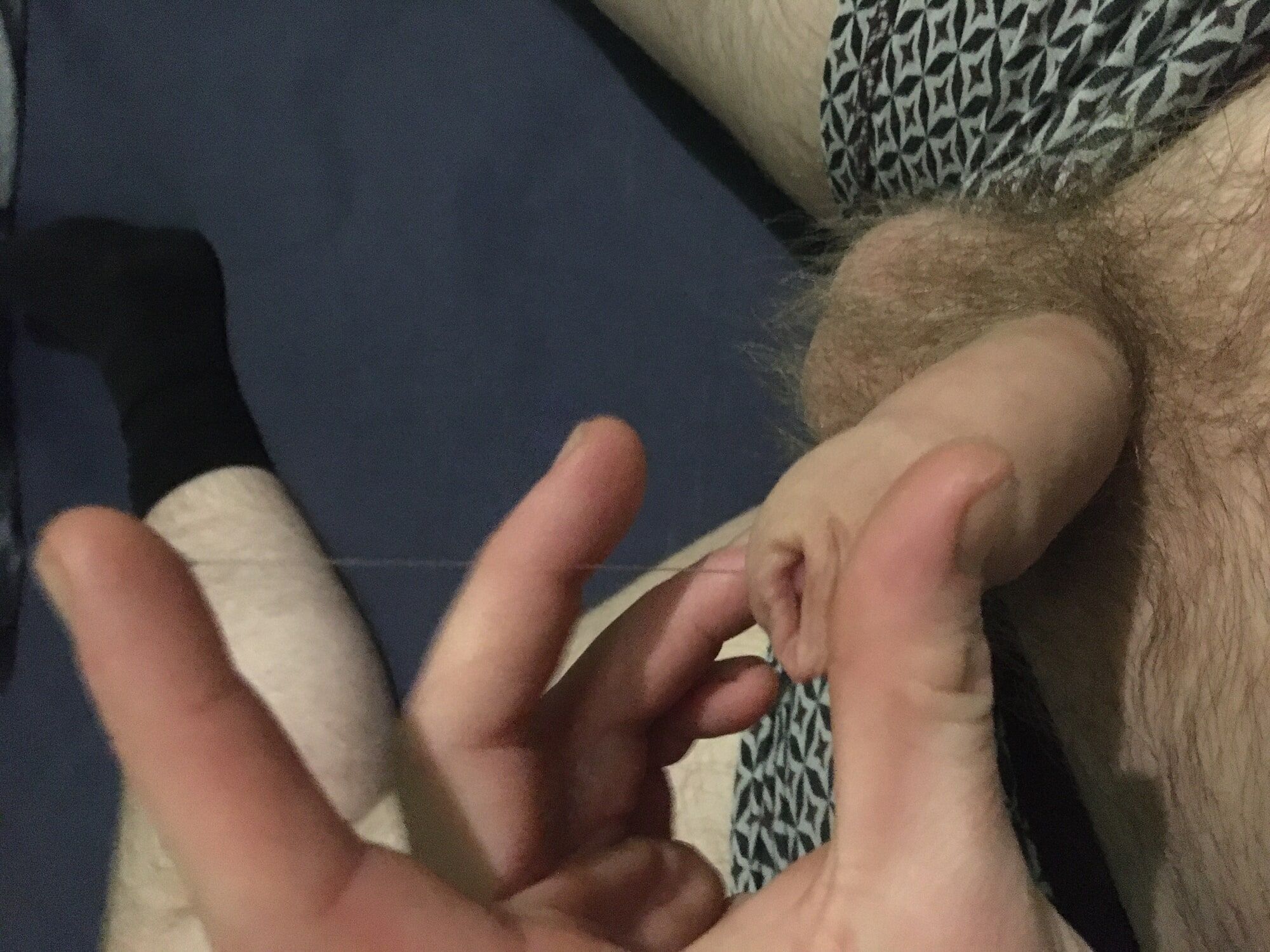 Hairy Dick And Balls Foreskin Pre-cum Play #38
